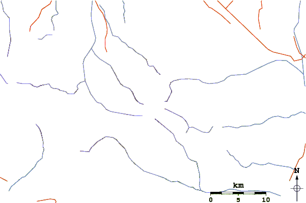 Roads and rivers around Mount Parker (Cotabato)