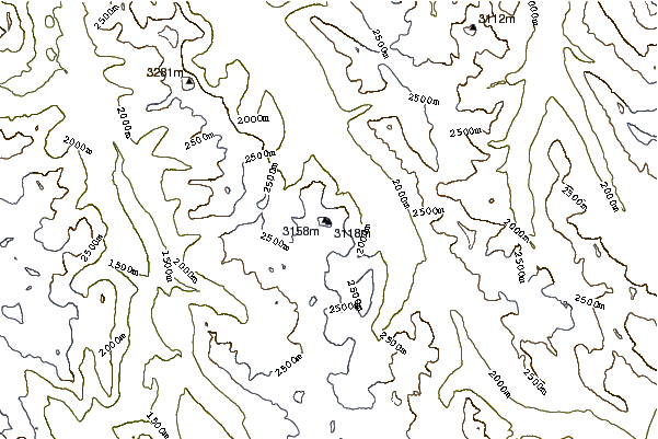 Mountain peaks around Mount Patterson