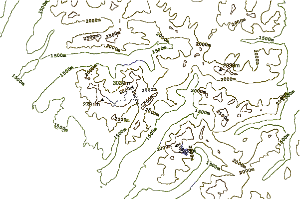 Mountain peaks around Mount Peabody