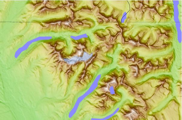 Surf breaks located close to Mount Peabody