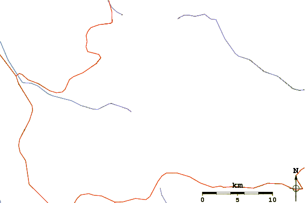 Roads and rivers around Mount Peale