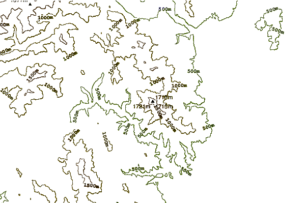 Mountain peaks around Mount Peel