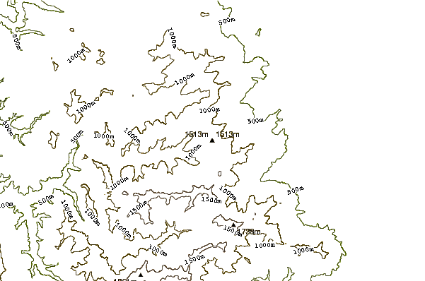 Mountain peaks around Mount Pekerebetsu