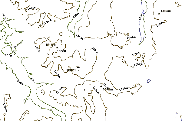 Mountain peaks around Mount Pelion East