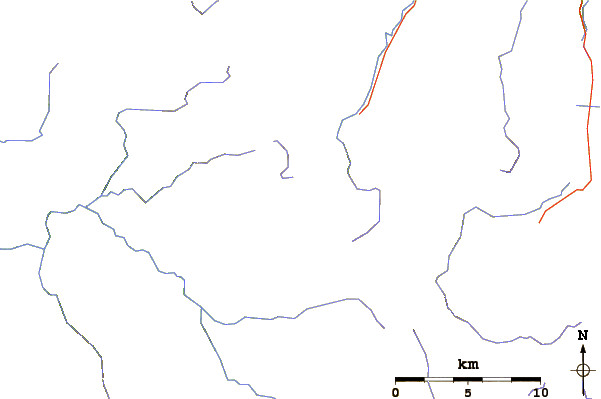 Roads and rivers around Mount Pelion West
