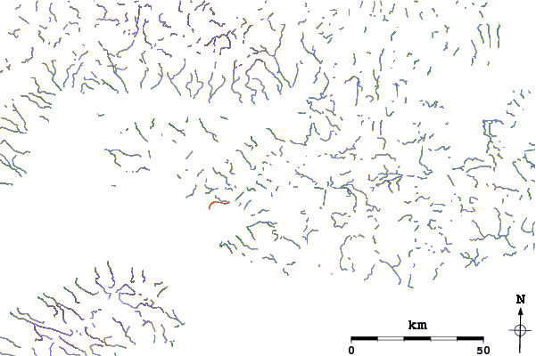 Roads and rivers around Mount Pelly