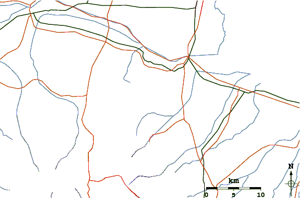 Roads and rivers around Mount Penanggungan