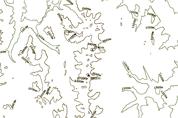 Mountain peaks around Mount Pengelly