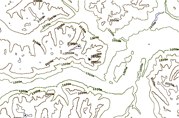 Mountain peaks around Mount Penrose