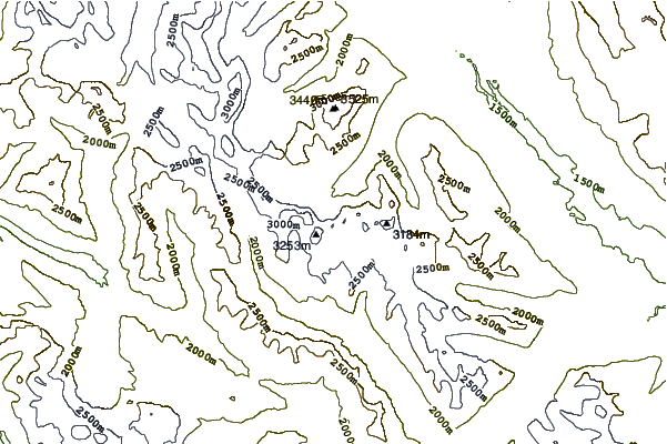 Mountain peaks around Mount Perren