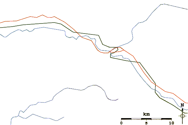 Roads and rivers around Mount Persis