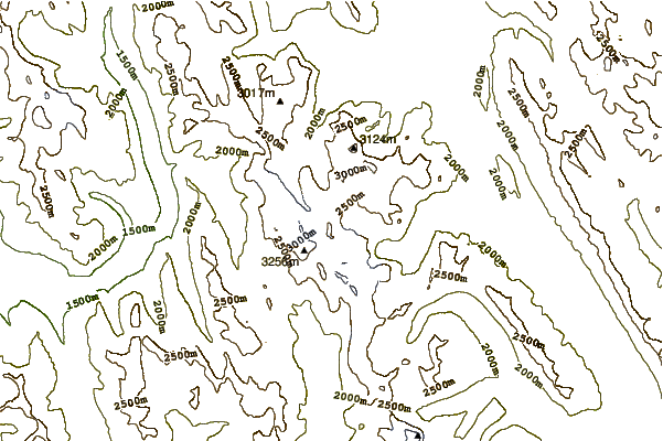 Mountain peaks around Mount Pétain