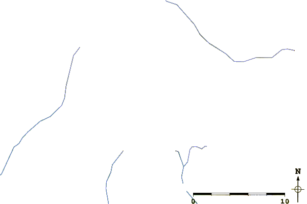 Roads and rivers around Mount Phillips (Canada)