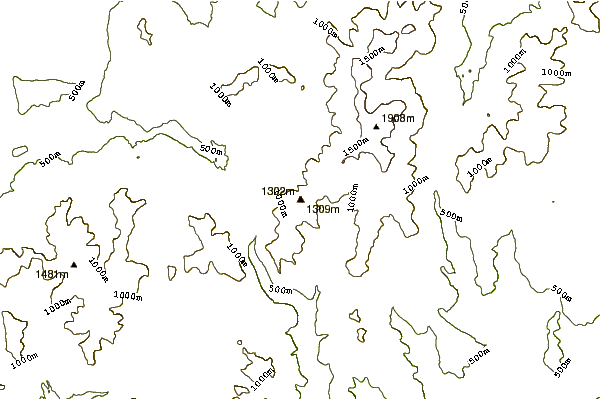 Mountain peaks around Mount Pierce