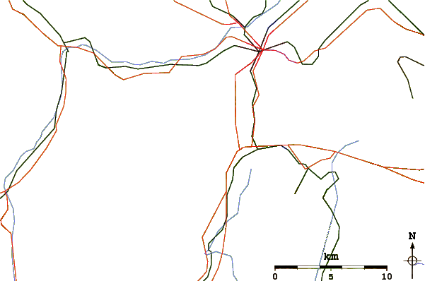 Roads and rivers around Mount Pilatus