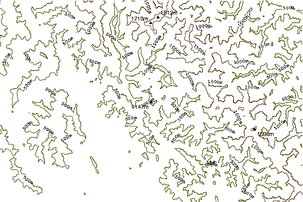 Mountain peaks around Mount Pirigai