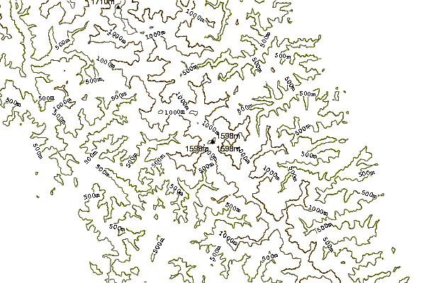 Mountain peaks around Mount Pirika