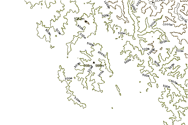 Mountain peaks around Mount Pisenai