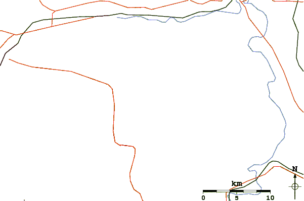 Roads and rivers around Mount Pisgah (North Carolina)