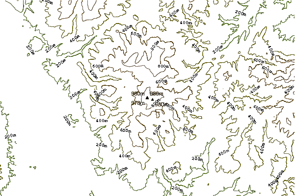 Mountain peaks around Mount Piyashiri