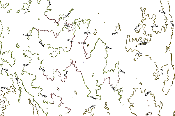 Mountain peaks around Mount Pleasant (Australian Capital Territory)