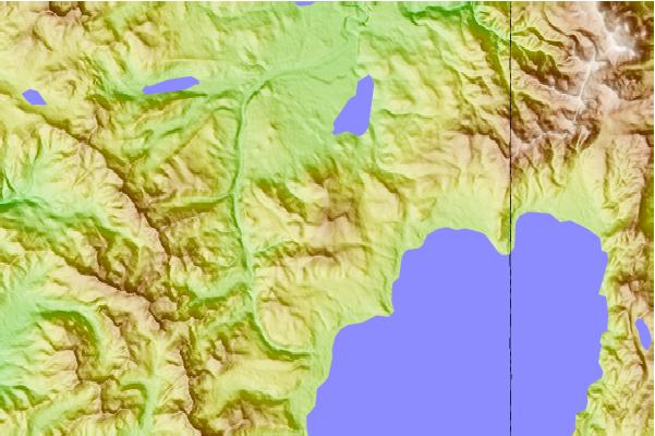 Surf breaks located close to Mount Pluto, California