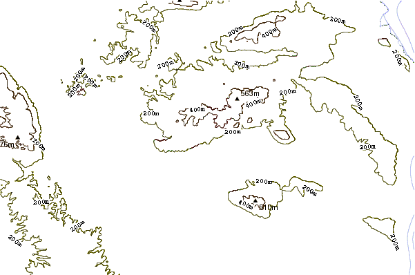 Mountain peaks around Mount Precipice