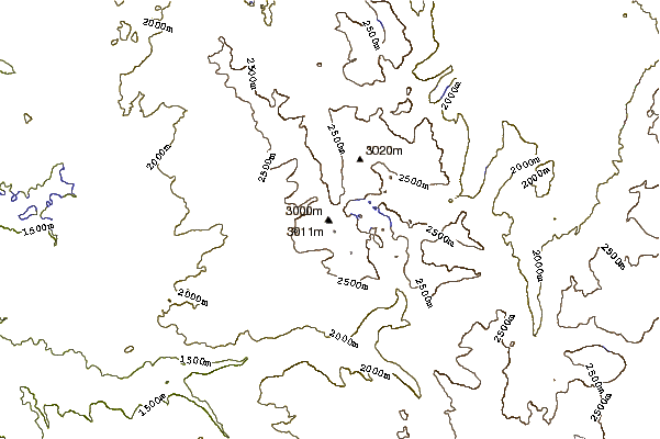 Mountain peaks around Mount Price (California)