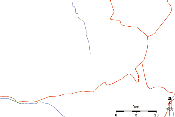 Roads and rivers around Mount Price (California)