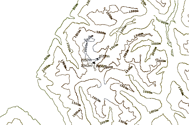 Mountain peaks around Mount Priestley (British Columbia)