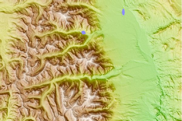 Surf breaks located close to Mount Princeton