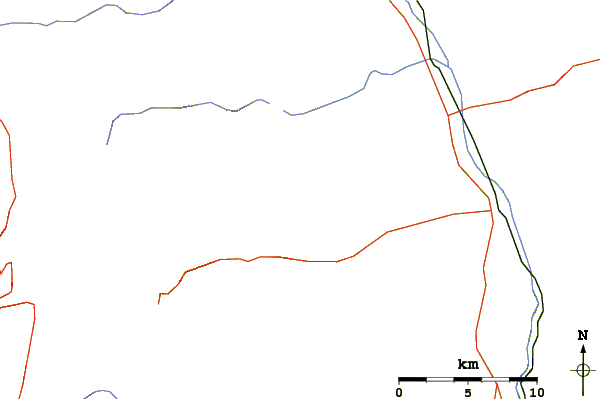 Roads and rivers around Mount Princeton