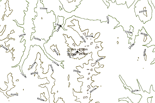 Mountain peaks around Mount Ptolemy (Crowsnest Range)