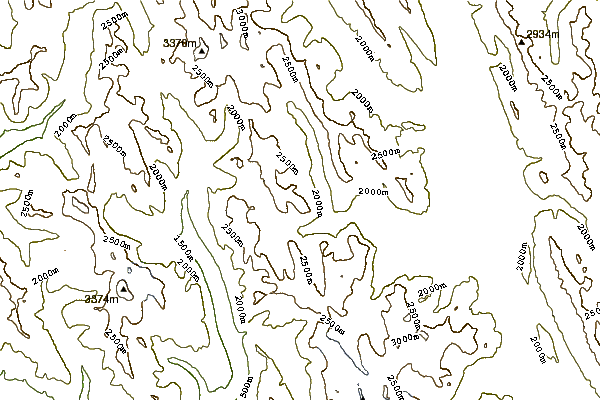 Mountain peaks around Mount Putnik