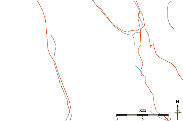 Roads and rivers around Mount Putnik