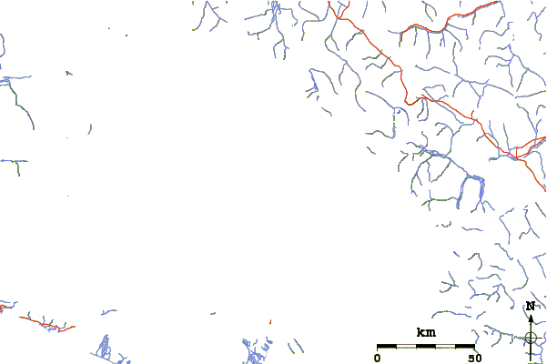 Roads and rivers around Mount Queen Mary