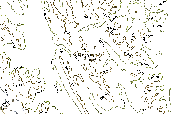 Mountain peaks around Mount Rae