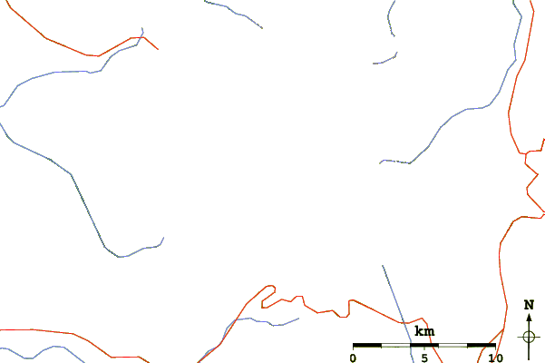 Roads and rivers around Mount Rainier