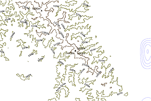 Mountain peaks around Mount Rakko