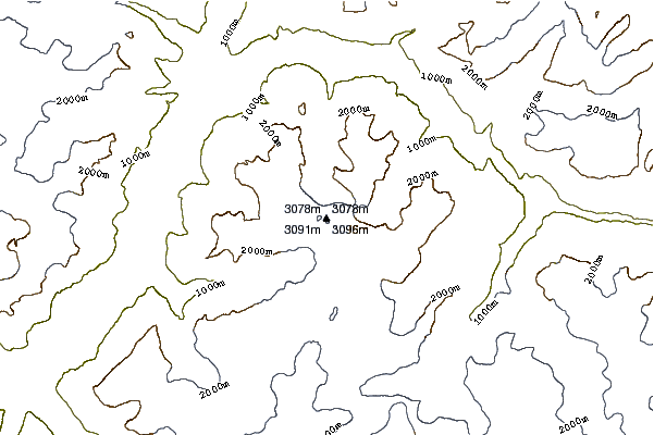 Mountain peaks around Mount Raleigh