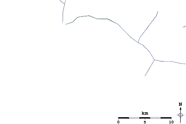 Roads and rivers around Mount Raleigh