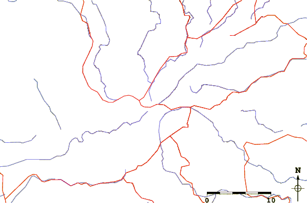 Roads and rivers around Mount Ramon