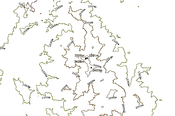 Mountain peaks around Mount Rantemario