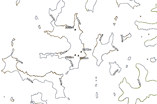 Mountain peaks around Mount Ratz