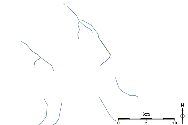 Roads and rivers around Mount Recheshnoi