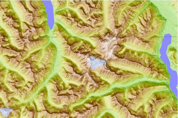 Surf breaks located close to Mount Redoubt