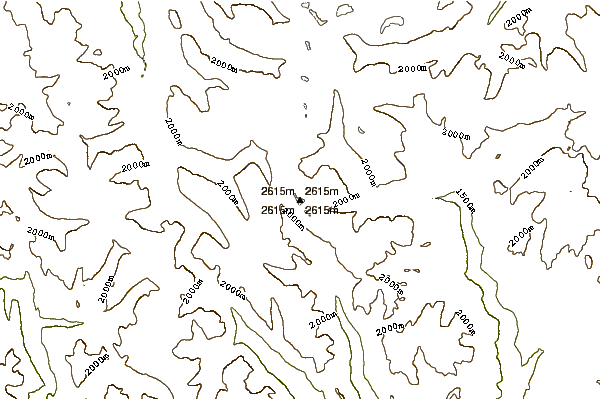 Mountain peaks around Mount Remmel