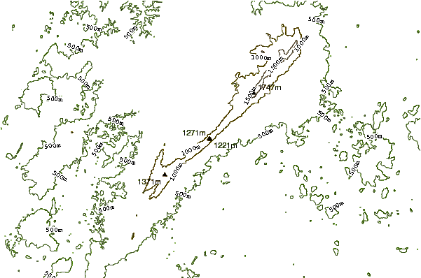 Mountain peaks around Mount Richard-Molard