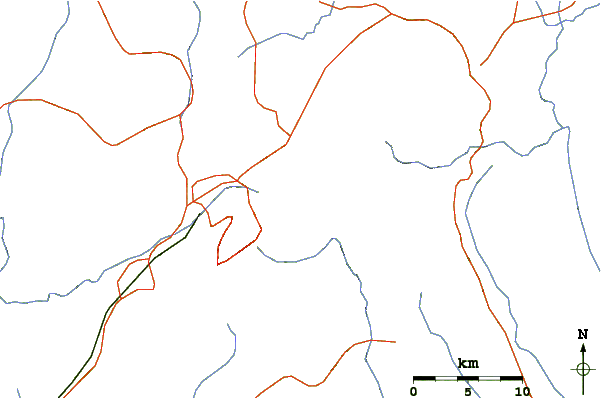 Roads and rivers around Mount Richard-Molard