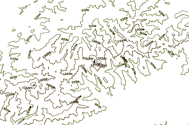 Mountain peaks around Mount Richmond